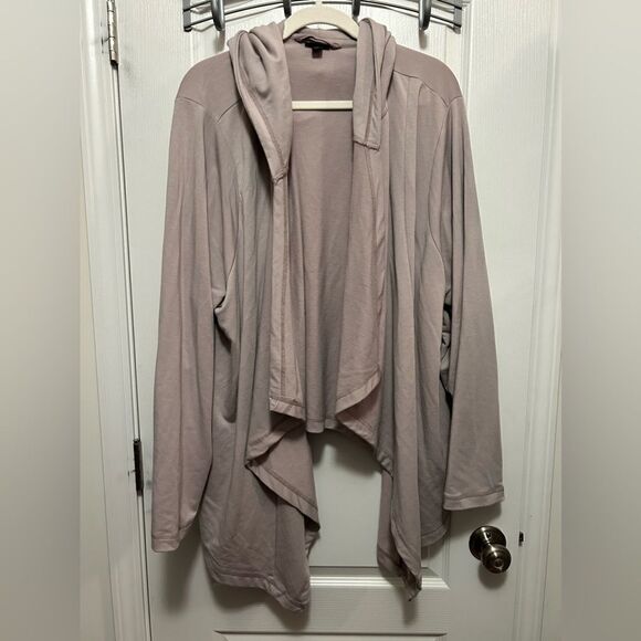 Torrid Hooded Cardigan Drape Sweater active top EUC lilac purple 5X plus size - Picture 4 of 15